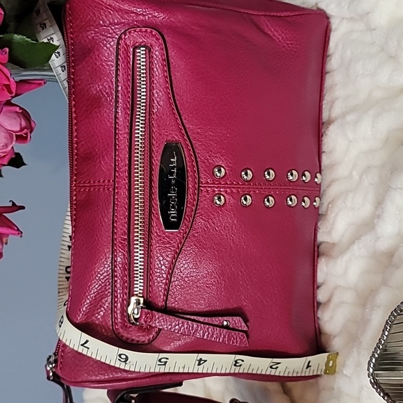 Nicole by Nicole Miller Faux Leather Hot Pink Crossbody Bags - Picture 3 of 4